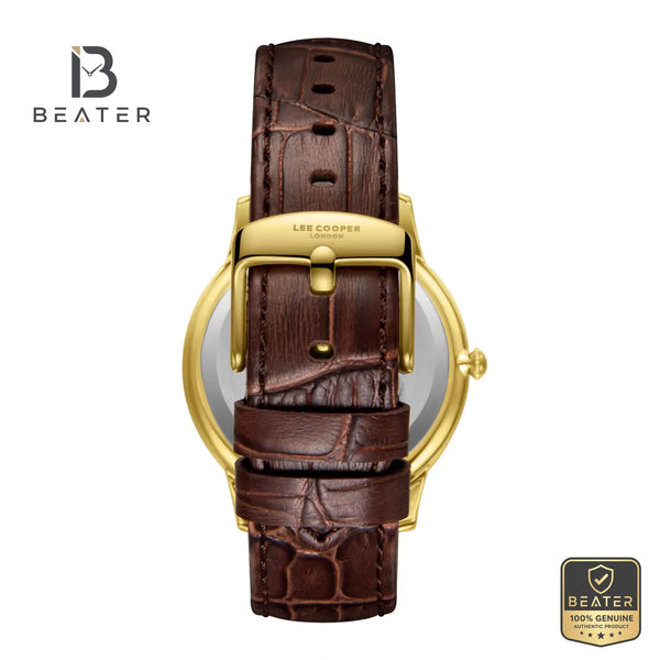 Lee Cooper LC08379.172 Men's Green Leather Strap Watch - View 4 - Beater
