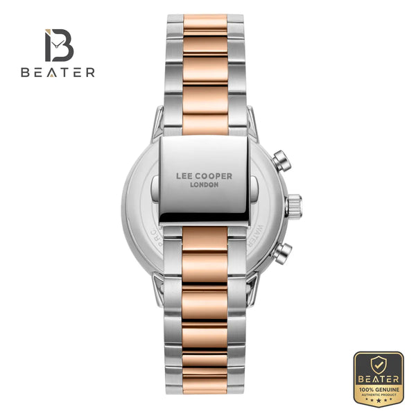 Lee Cooper LC08382.530 Men's Silver/Rose Gold Metal Strap Watch - View 4 - Beater