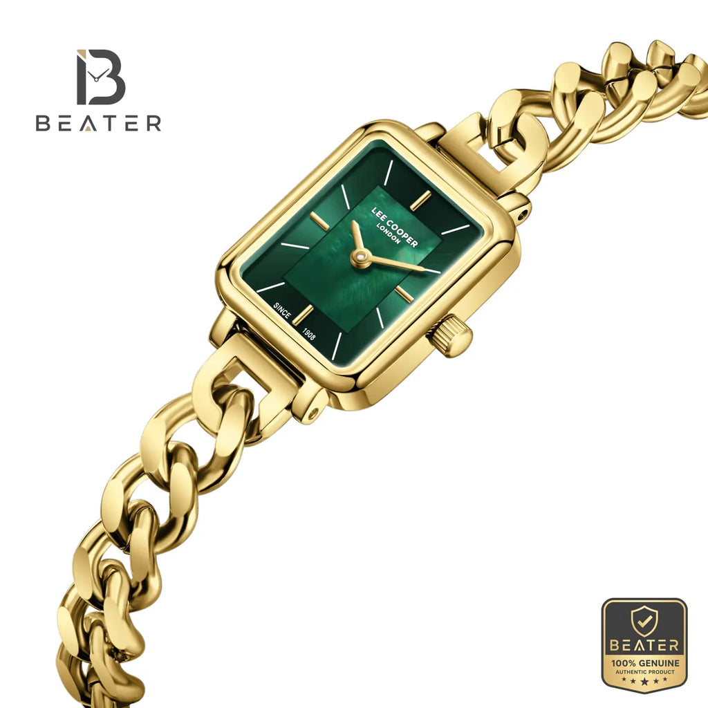 Lee Cooper LC08384.170 Women's Green Mop Metal Strap Watch - View 2 - Beater