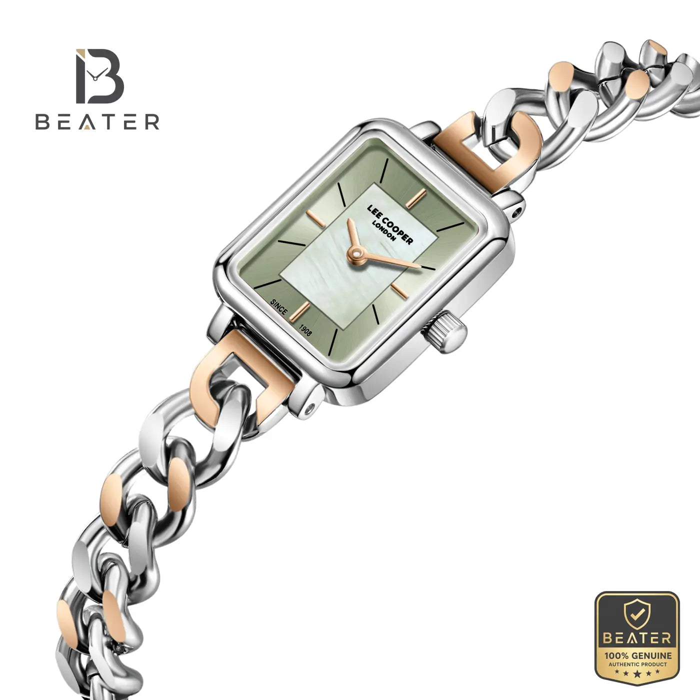Lee Cooper LC08384.500 Women's Light Green Metal Bracelet Watch Secondary image