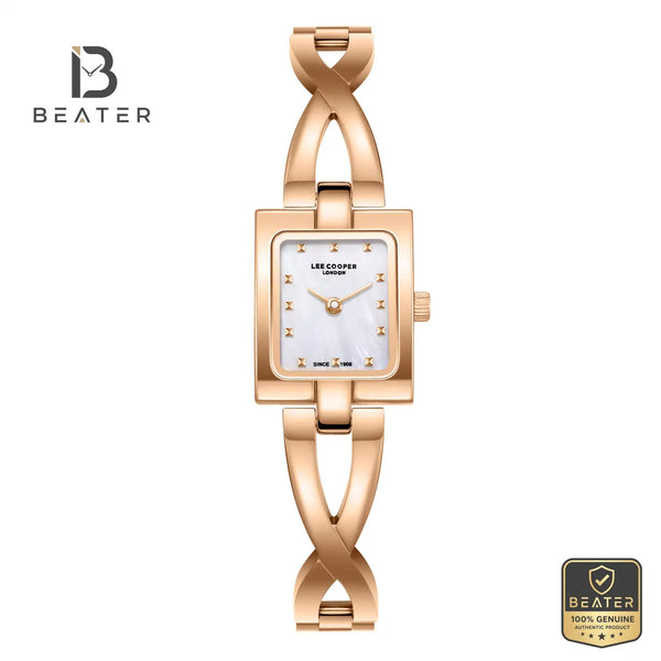 Lee Cooper LC08385.420 Women's White Mop Metal Strap Watch - Beater