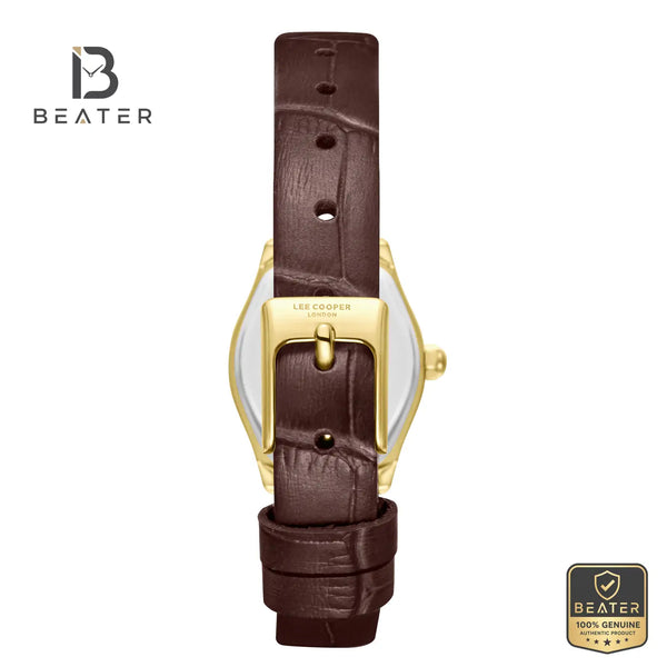Lee Cooper LC08392.432 Women's Silver Leather Strap Watch - View 4 - Beater