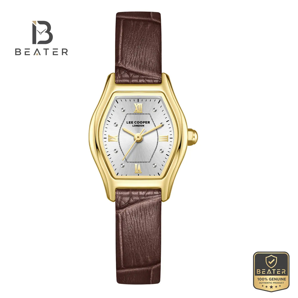 Lee Cooper LC08392.432 Women's Silver Leather Strap Watch - Beater