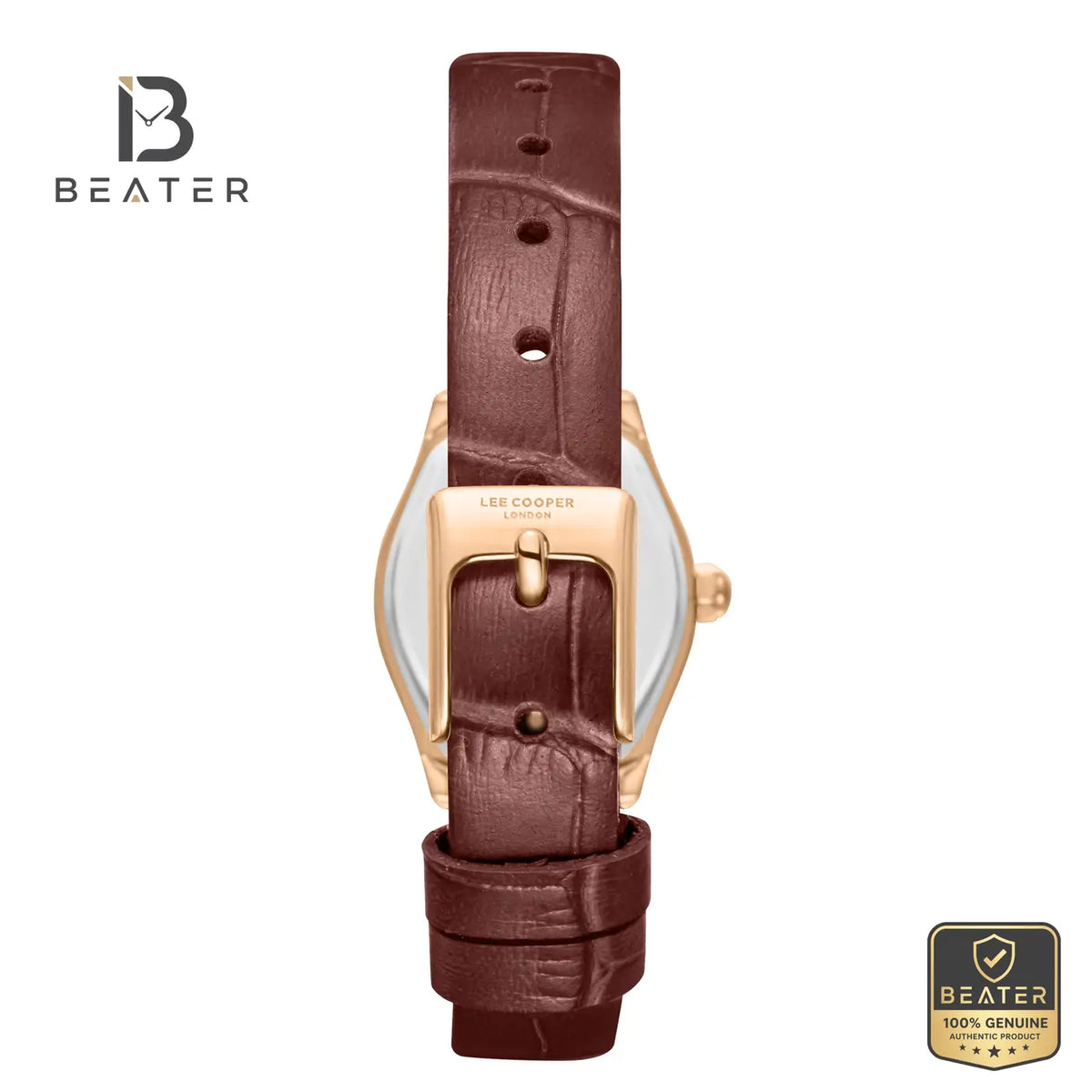 Lee Cooper LC08392.462 Women's Grey Leather Strap Watch - View 4 - Beater