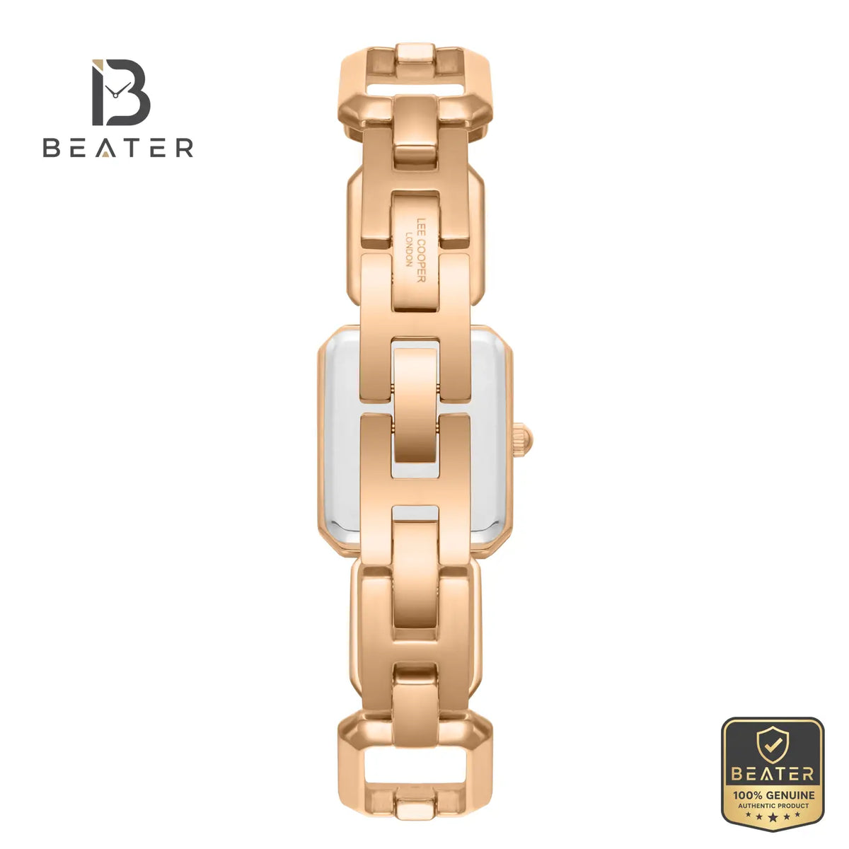 Lee Cooper LC08393.430 Women's Silver Dial Rose Gold Metal Strap Watch - View 4 - Beater