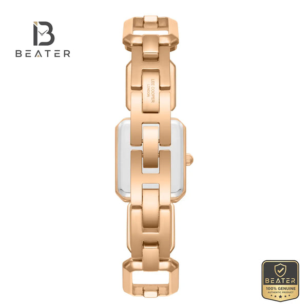 Lee Cooper LC08393.430 Women's Silver Dial Rose Gold Metal Strap Watch - View 4 - Beater