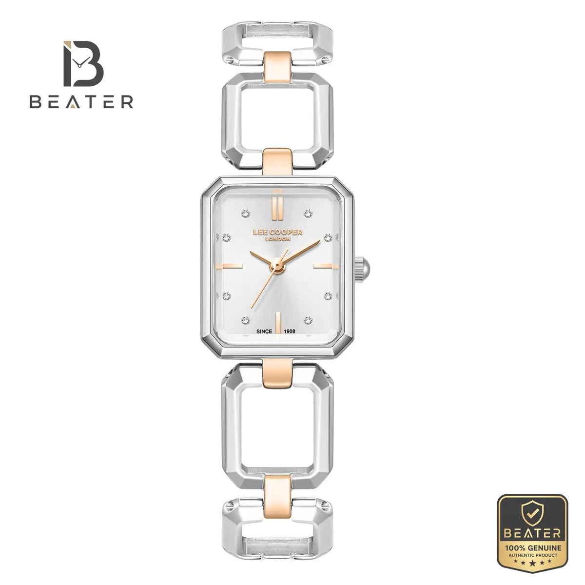 Lee Cooper LC08393.530 Women's Silver Metal Strap Watch - Beater