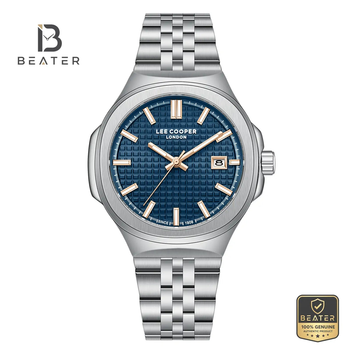 Lee Cooper LC08395.390 Men's Dark Blue Metal Strap Watch - Beater Main image
