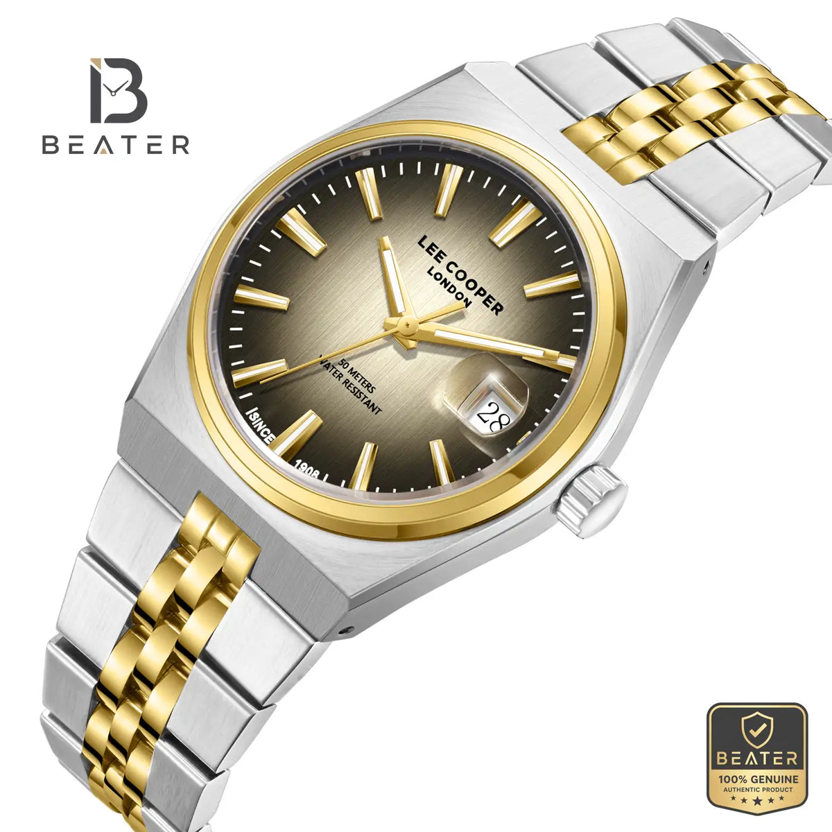 Lee Cooper LC08397.210 Men's Gold To Black Metal Bracelet Watch - View 2 - Beater