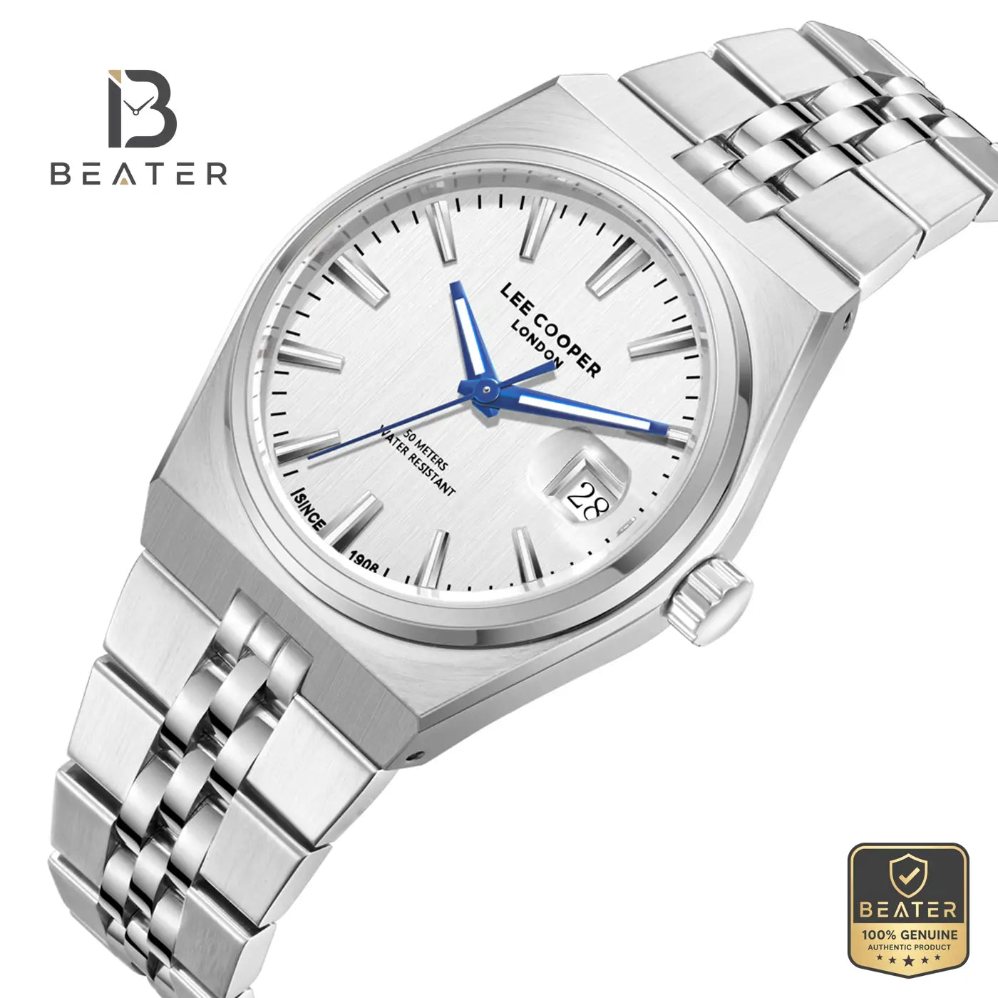 Lee Cooper LC08397.330 Men's Silver Metal Strap Watch Secondary image