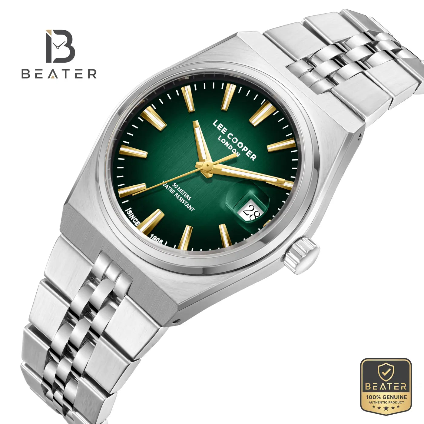 Lee Cooper LC08397.370 Men's Green to Black Metal Strap Watch Secondary image