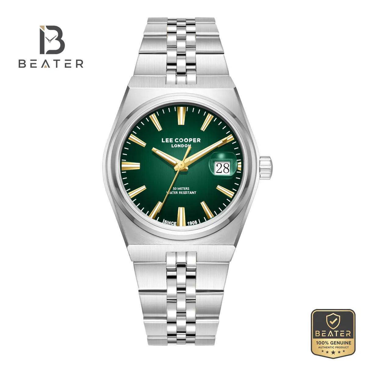 Lee Cooper LC08397.370 Men's Green to Black Metal Strap Watch - Beater Main image