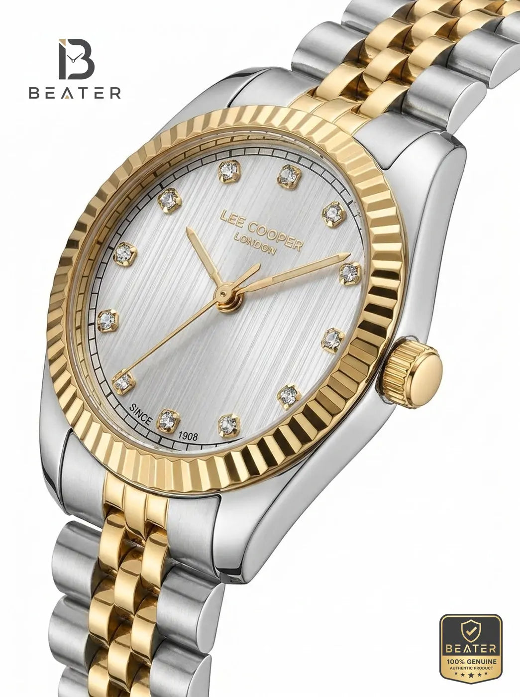Lee Cooper LC08400.230 Women's Silver Metal Strap Watch Secondary image