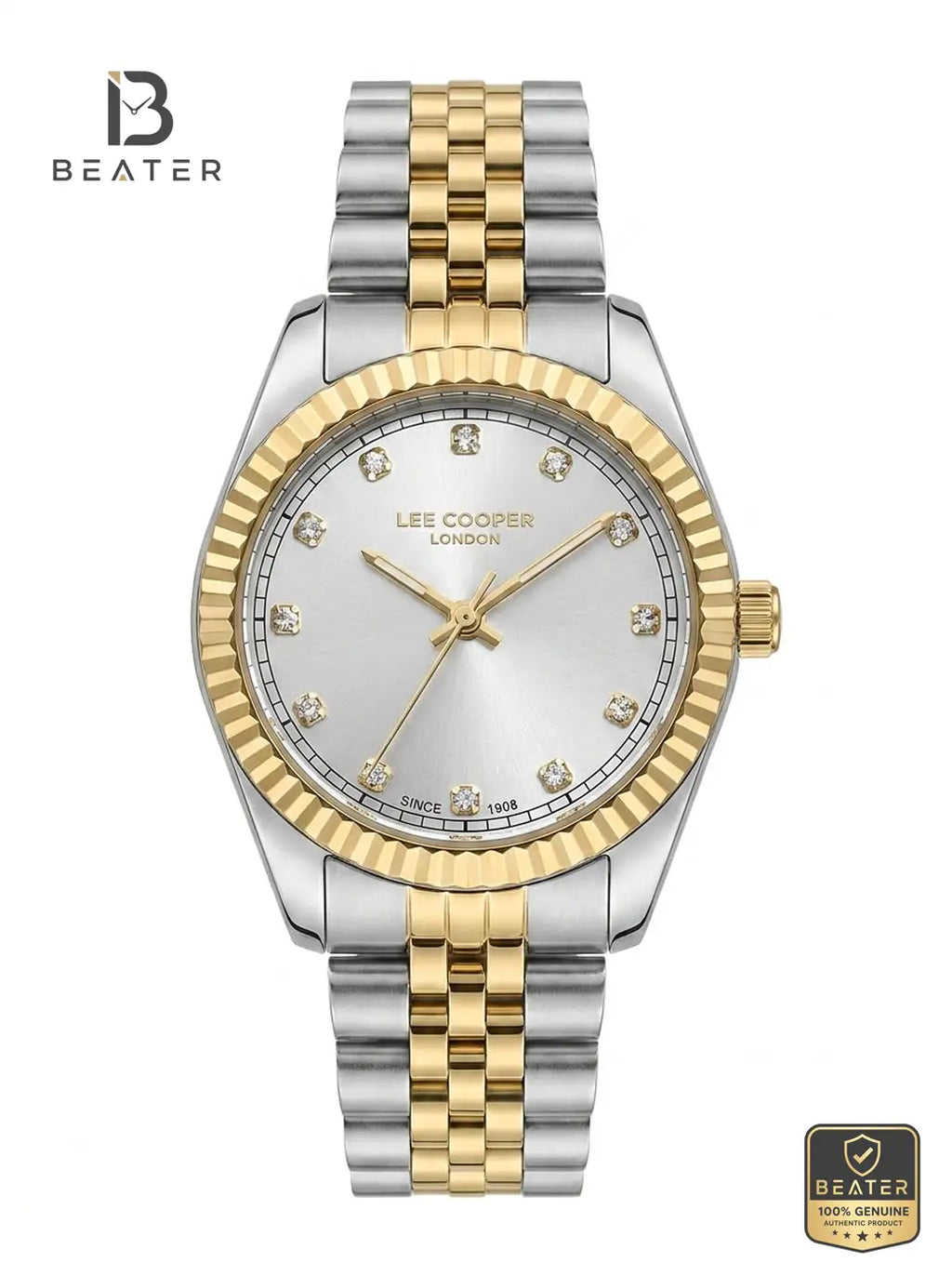 Lee Cooper LC08400.230 Women's Silver Metal Strap Watch - Beater