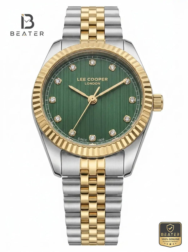 Lee Cooper LC08400.270 Women's Green Metal Strap Watch - View 3 - Beater