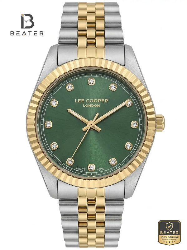 Lee Cooper LC08400.270 Women's Green Metal Strap Watch - Beater
