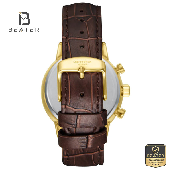 Lee Cooper LC08401.172 Men's Green Leather Strap Watch - View 4 - Beater