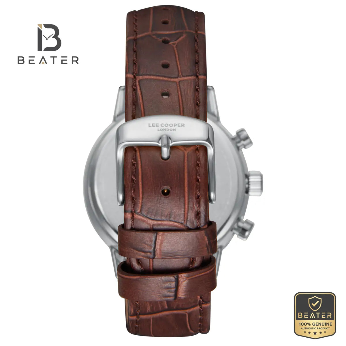 Lee Cooper LC08401.392 Men's Dark Green Leather Strap Watch - View 4 - Beater