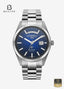 Roamer Primeline Daydate II 981666 41 45 50 Men's Dark Blue Dial Stainless Steel Bracelet Watch - Beater