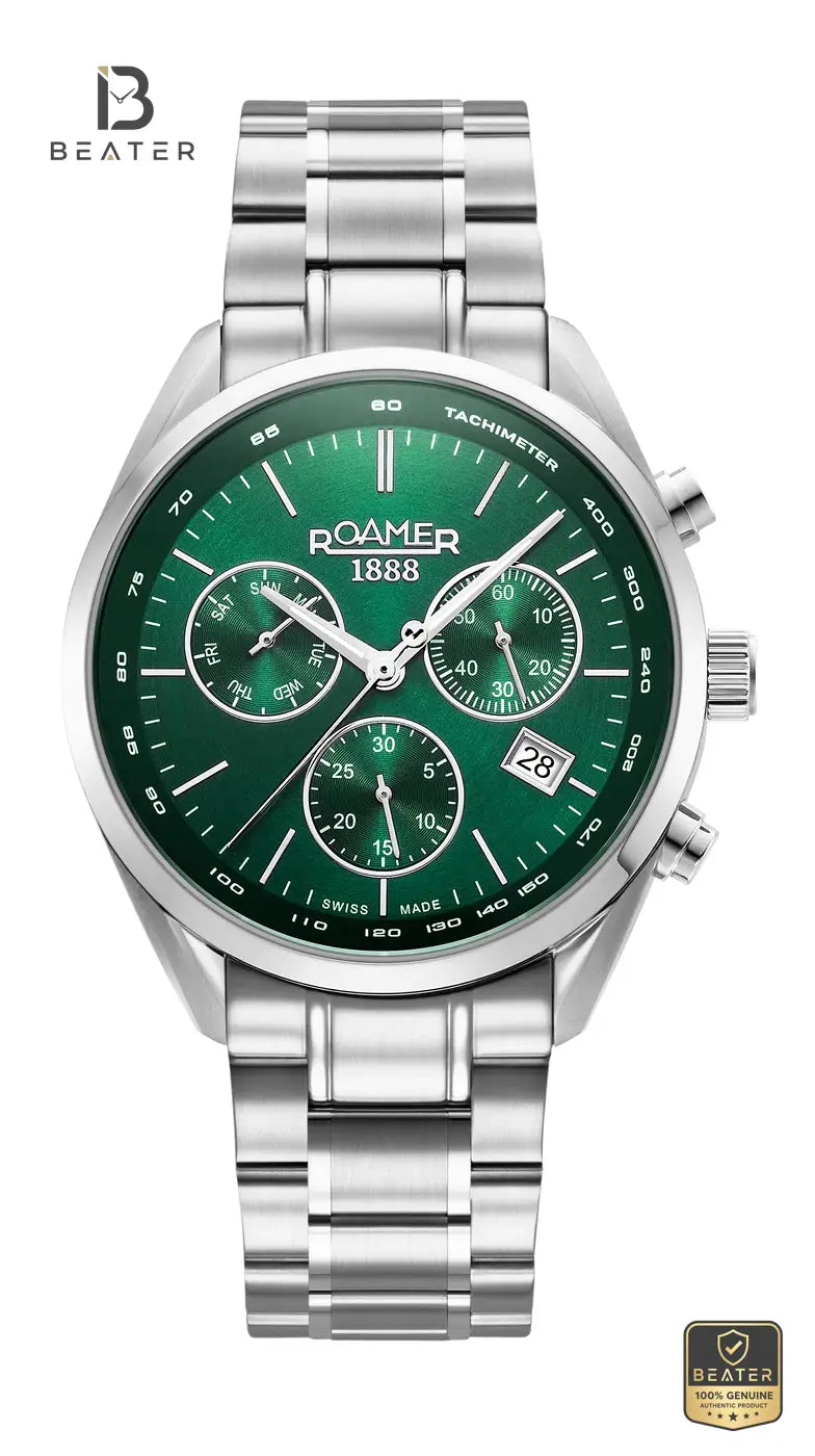 Roamer PRO Chrono 993819 41 75 20 Men's Green Dial Watch - Beater Main image