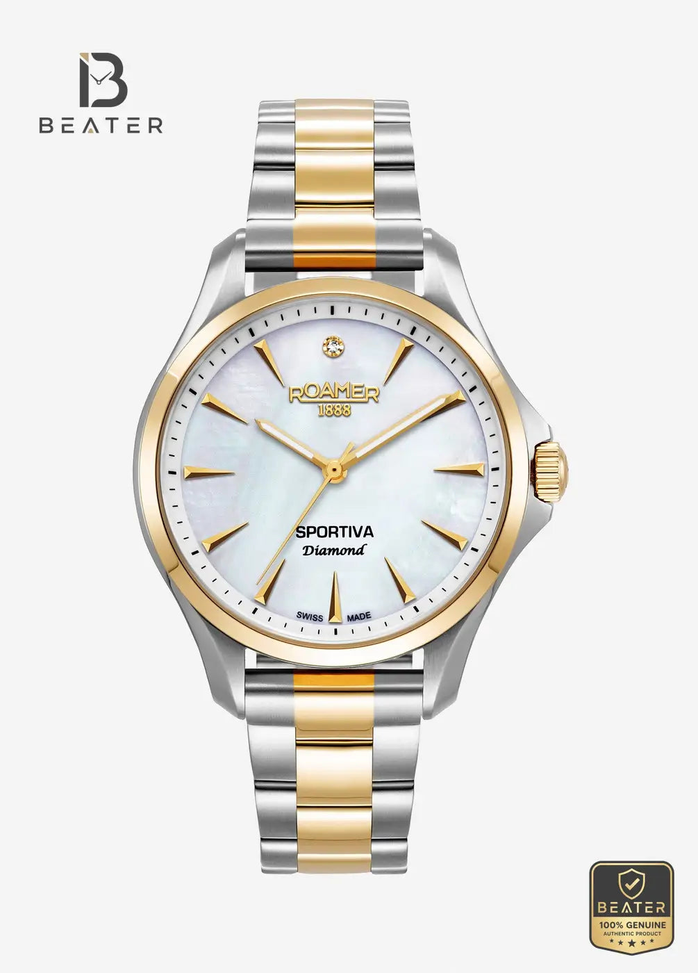 Roamer Sportivo 865847.47.20.50 Women's White MOP Dial Watch - Beater