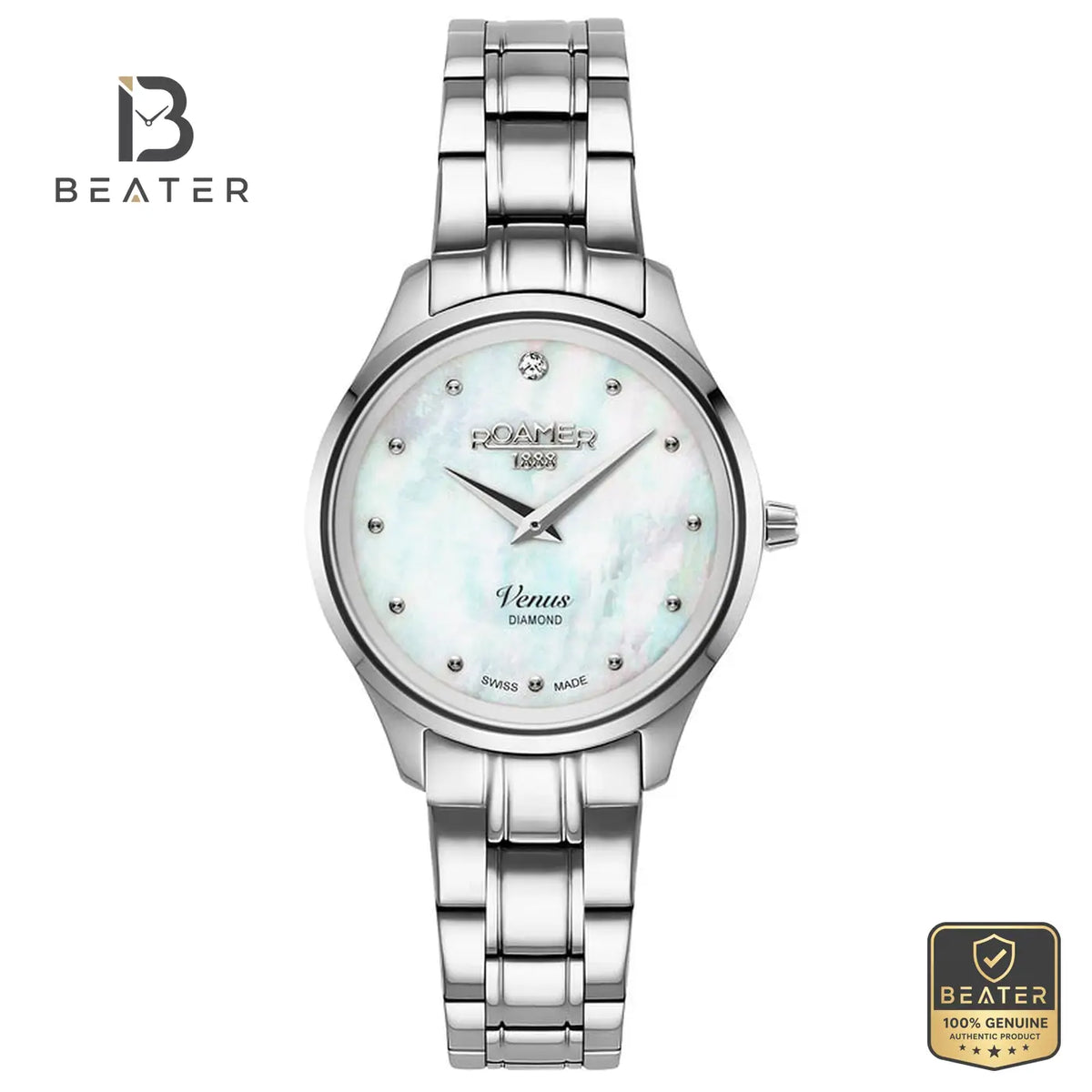 Roamer Venus 601857 41 89 20 Women's White MOP Dial Stainless Steel Bracelet Watch - Beater Main image