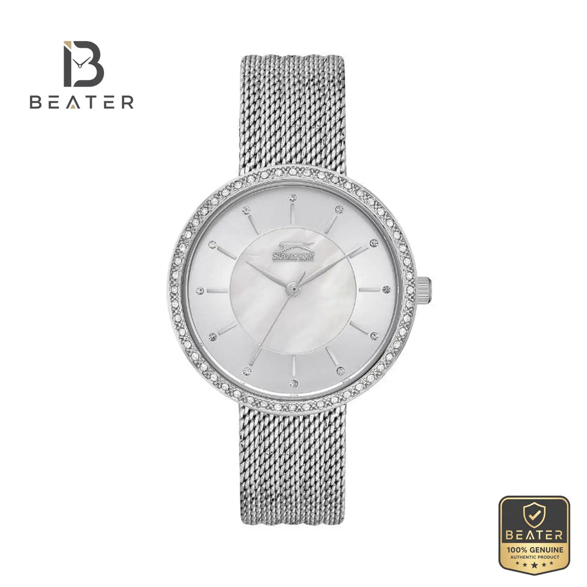 Slazenger SL.09.2049.3.05 Women's Silver Stainless Steel Bracelet Watch - Beater