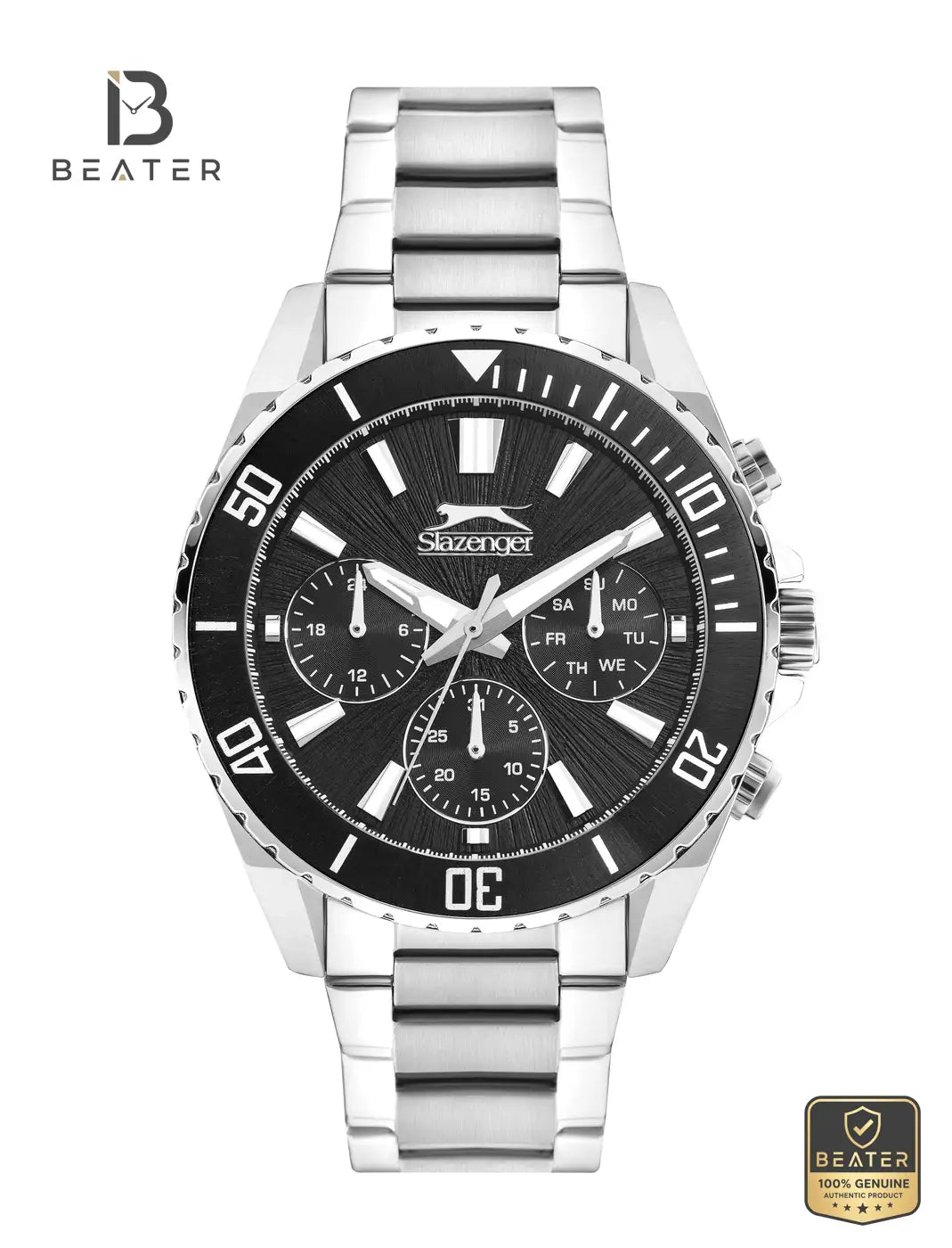 Slazenger SL.09.2273.2.01 Men's Black Metal Bracelet Watch - Beater Main image