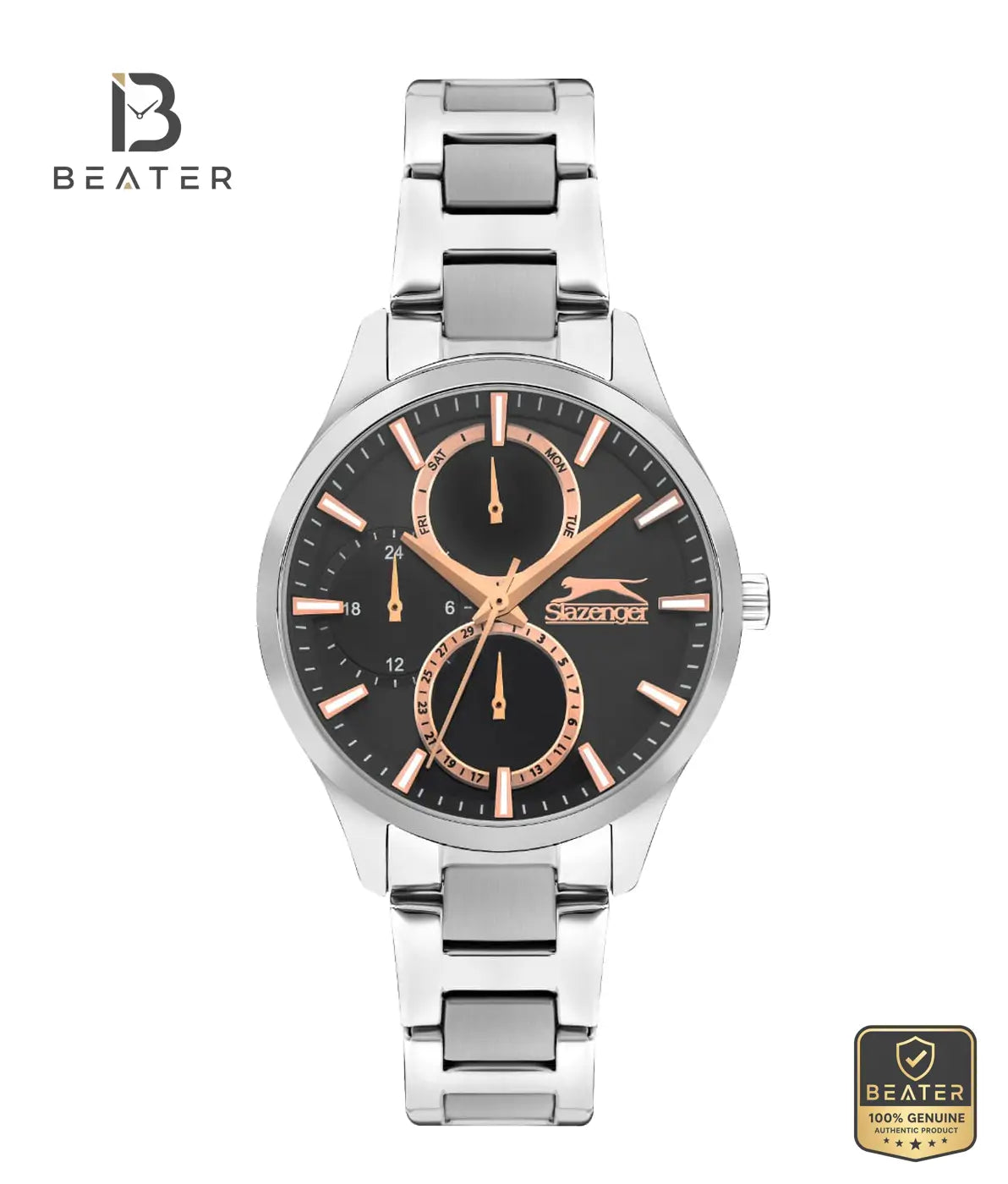 Slazenger SL.09.2284.4.02 Women's Black Metal Strap Watch - Beater