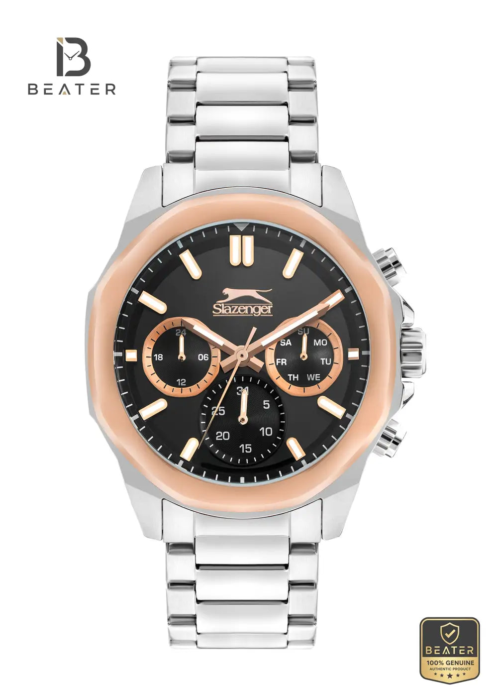 Slazenger SL.09.2289.2.03 Men's Black Metal Bracelet Watch - Beater Main image