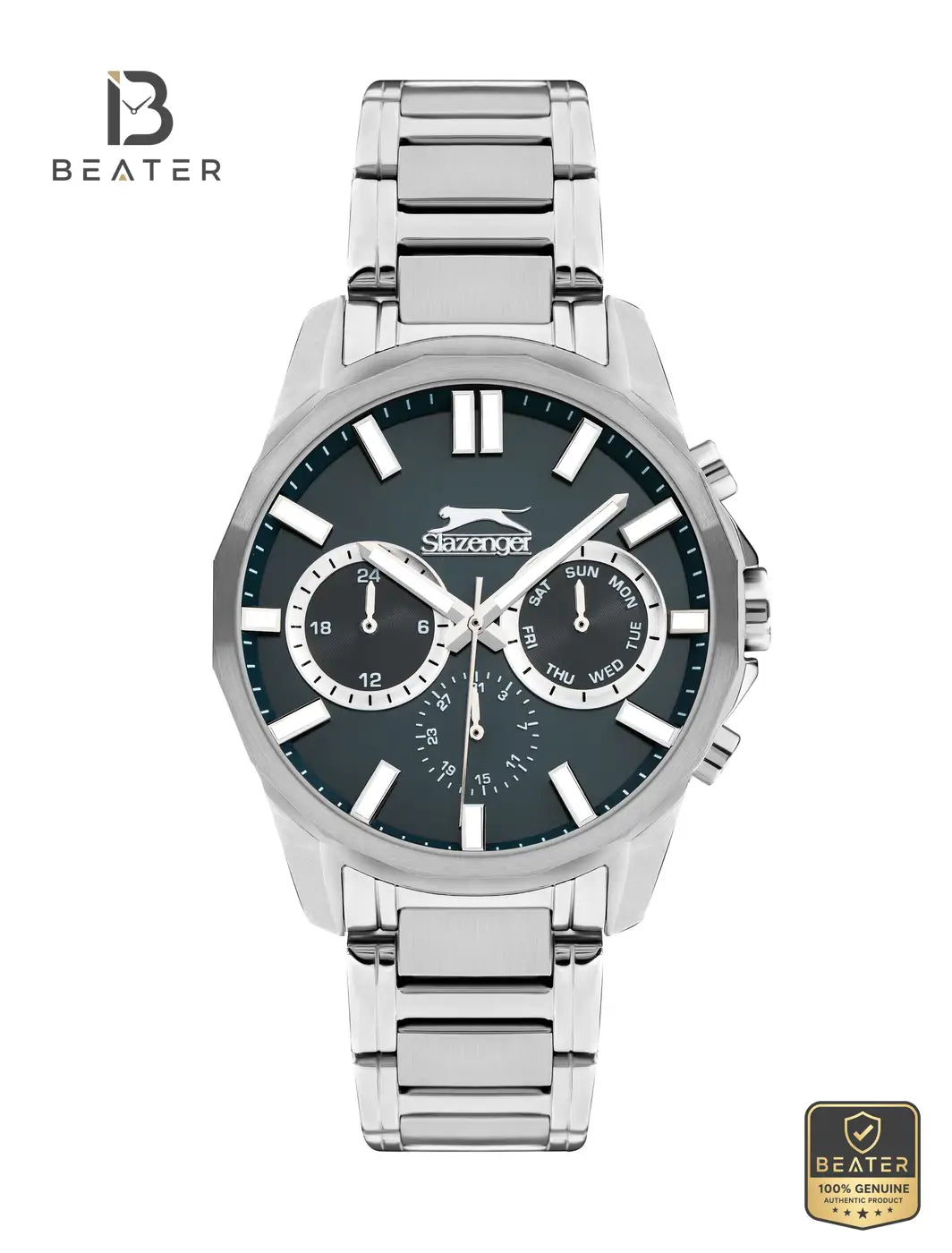 Slazenger SL.09.2300.2.04 Men's Blue Metal Strap Watch - Beater