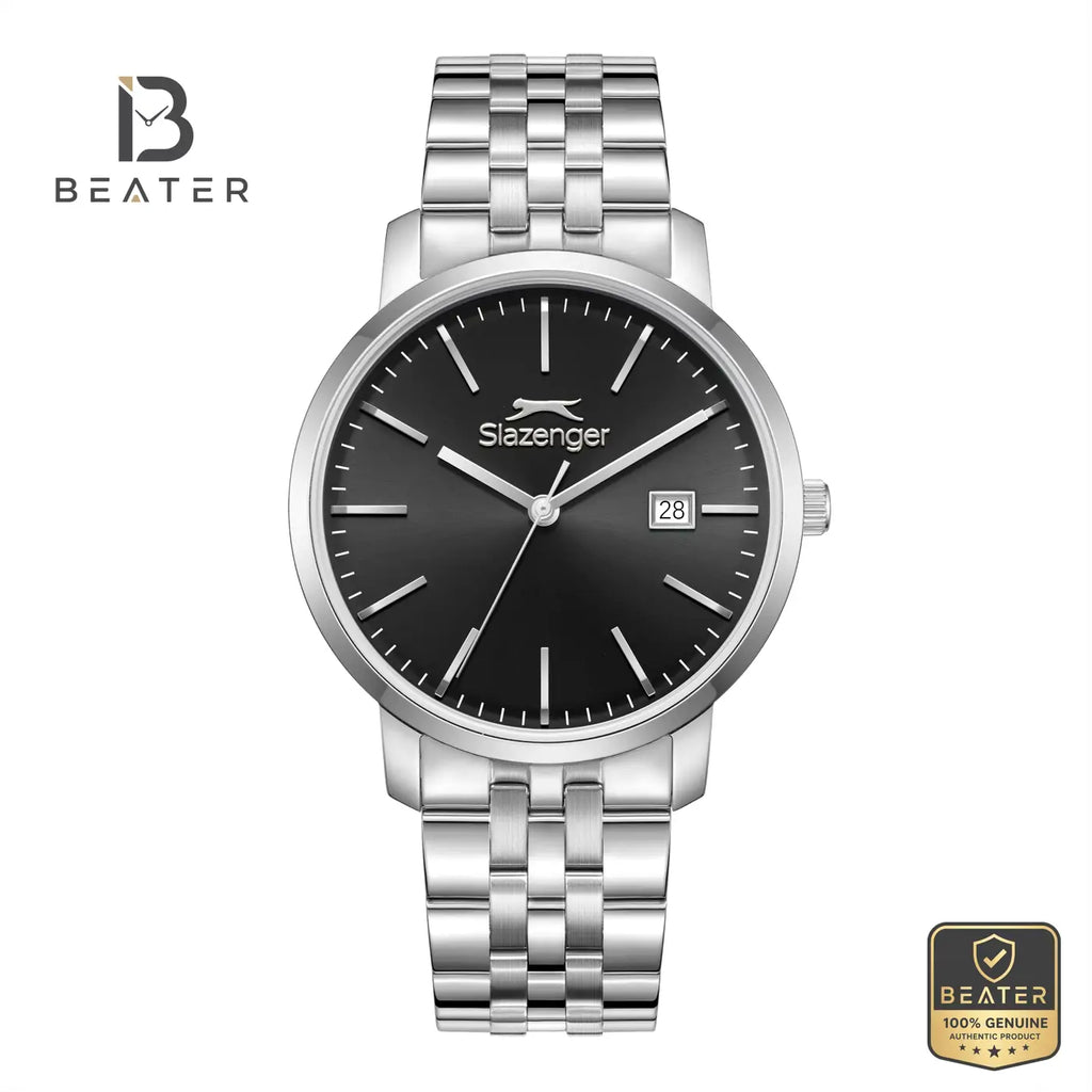 Slazenger SL.2529.1.01 Men's Gun Dial Metal Strap Watch - Beater