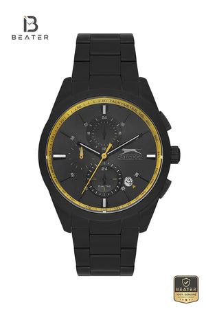 Slazenger SL.9.2215.2.05 Men's Black Dial Metal Strap Watch - Beater