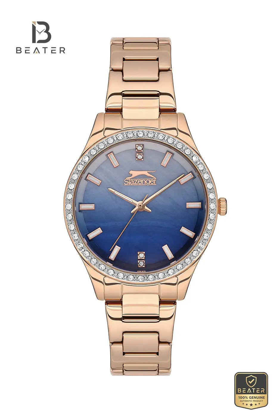 Slazenger SL.9.2222.3.04 Women's Blue Dial Metal Strap Watch - Beater