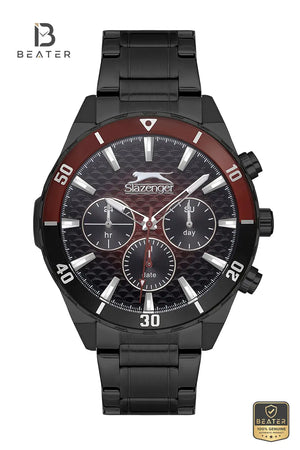 Slazenger SL.9.2236.2.04 Men's Red Dial Stainless Steel Band Watch - Beater