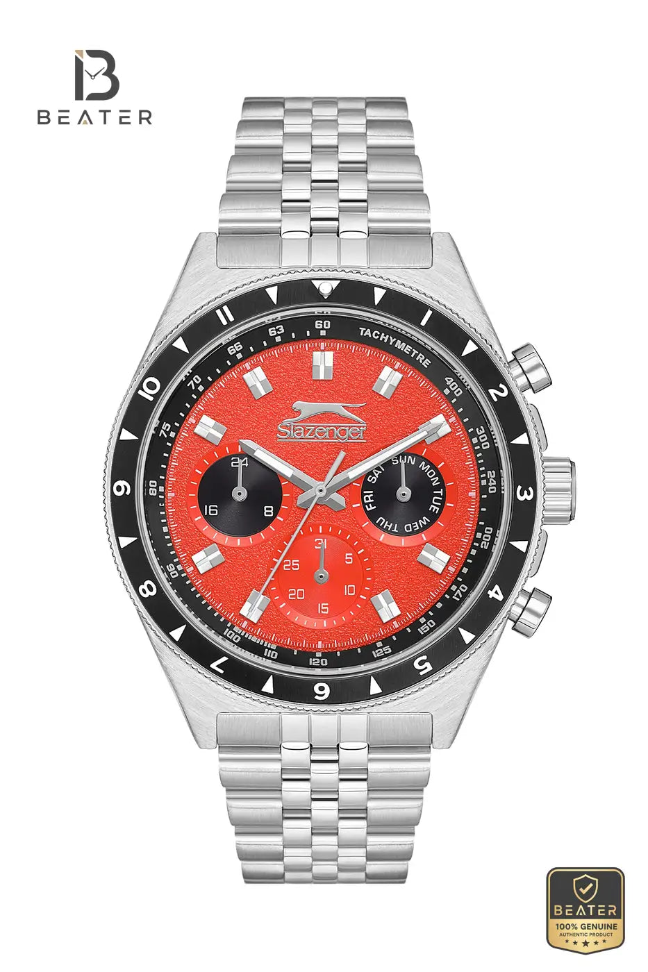 Slazenger SL.9.2248.2.05 Men's Red Silver Metal Bracelet Watch - Beater Main image