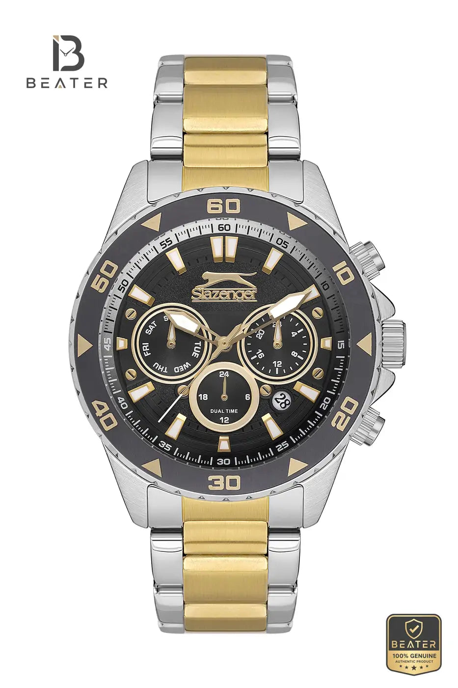Slazenger SL.9.2250.2.05 Men's Gun Dial Stainless Steel Bracelet Watch - Beater Main image