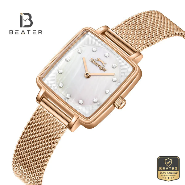 Slazenger SL.9.2255.3.03 Women's MOP Mesh Strap Watch - View 2 - Beater
