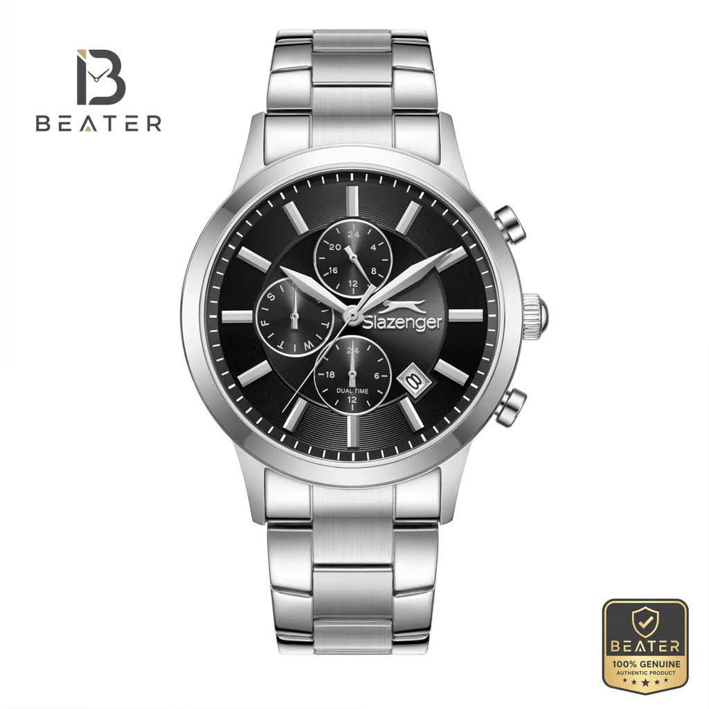 Slazenger SL.9.2264.2.05 Men's Black Metal Bracelet Watch - Beater