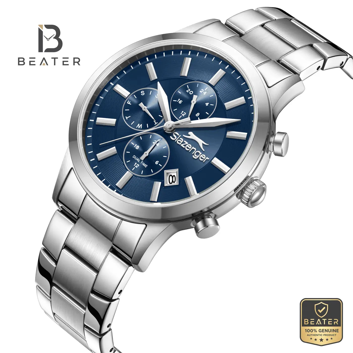 Slazenger SL.9.2264.2.09 Men's Dark Blue Metal Strap Watch Secondary image