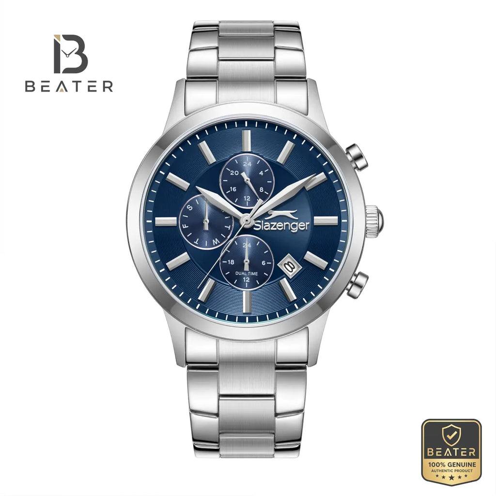 Slazenger SL.9.2264.2.09 Men's Dark Blue Metal Strap Watch - Beater