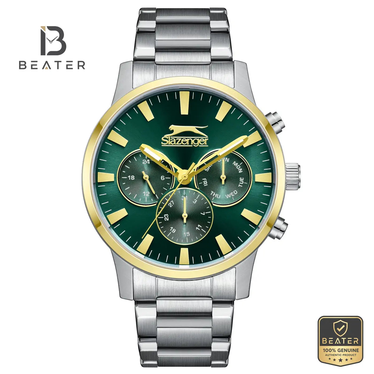 Slazenger SL.9.2356.2.05 Men's Green Stainless Steel Bracelet Watch - Beater Main image