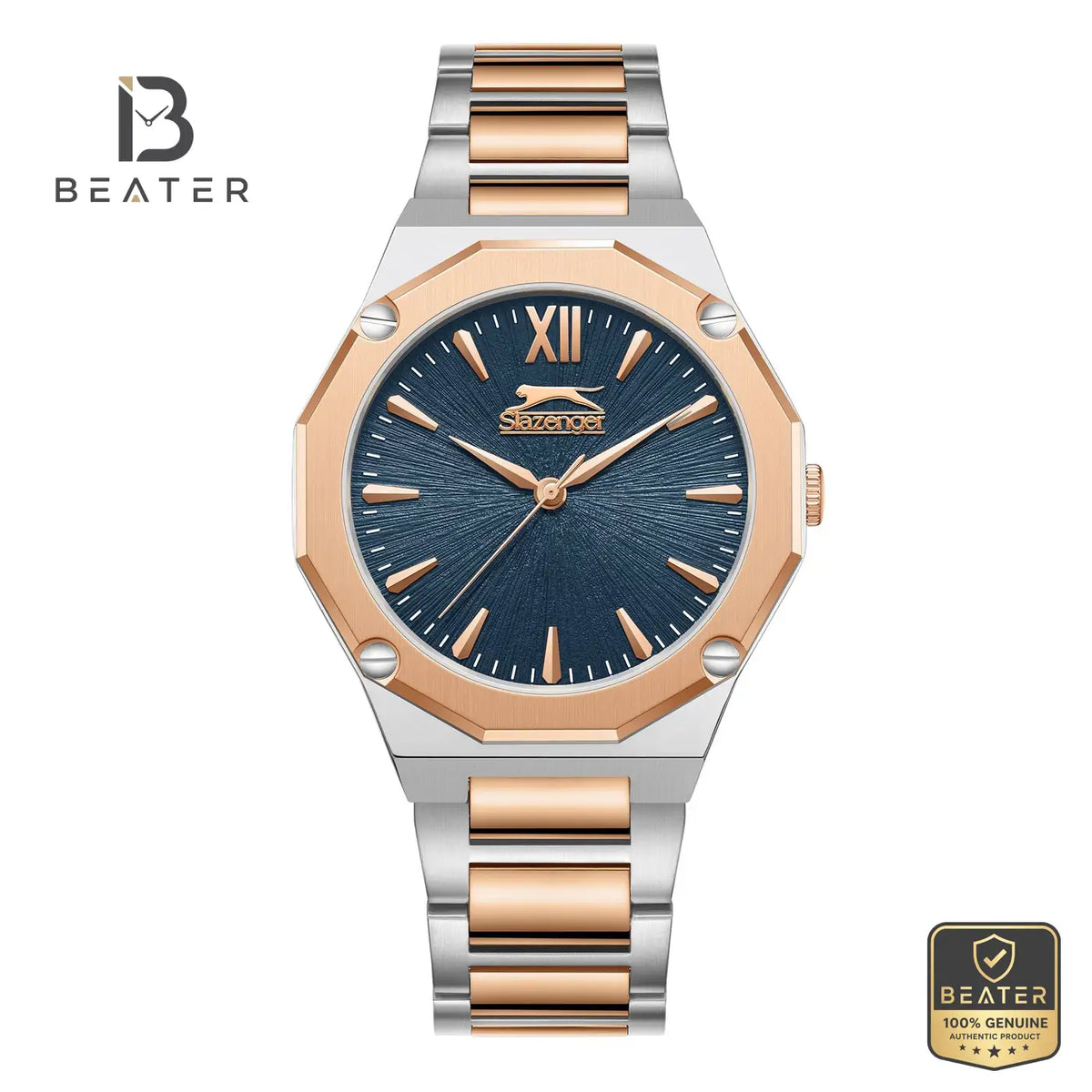 Slazenger SL.9.2375.1.03 Men's Blue Metal Strap Watch - Beater