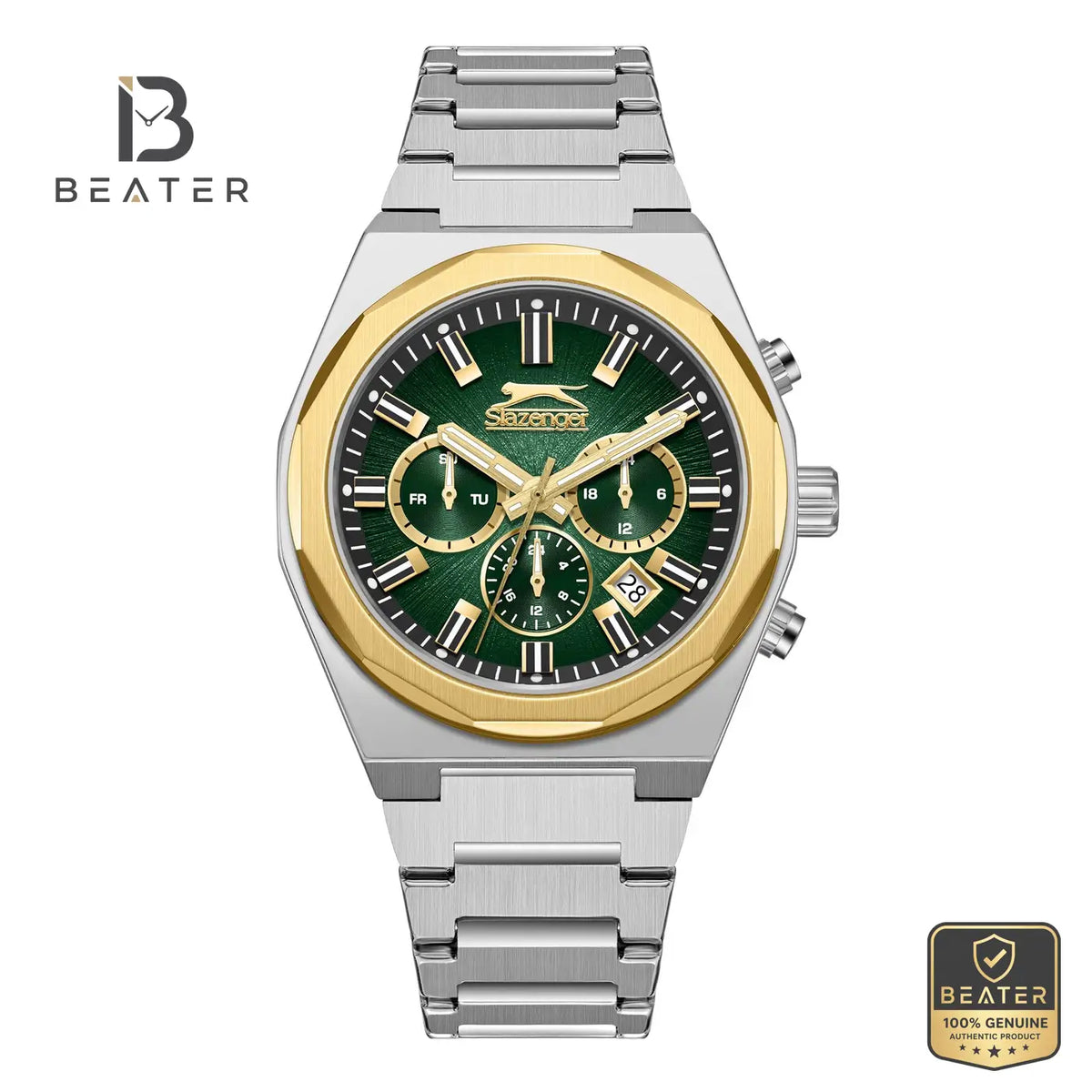 Slazenger SL.9.2398.2.05 Men's Dark Green Stainless Steel Bracelet Watch - Beater Main image