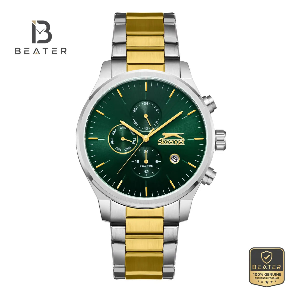 Slazenger SL.9.2400.2.05 Men's Green Stainless Steel Bracelet Watch - Beater Main image