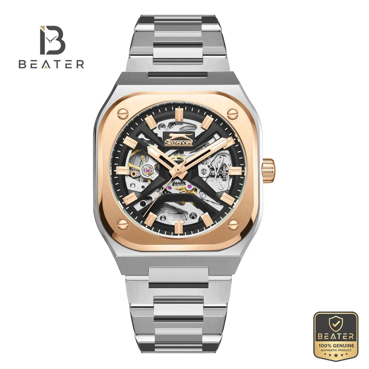 Slazenger SL.9.2414.1.04 Men's Brown Stainless Steel Bracelet Watch - Beater