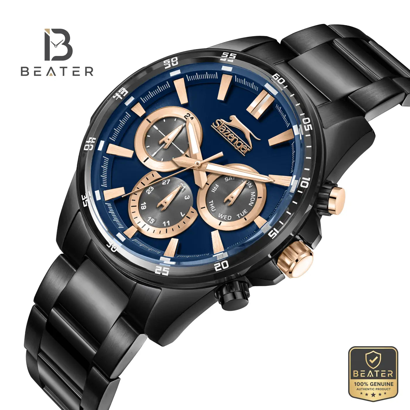 Slazenger SL.9.2456.2.06 Men's Dark Blue Gun Metal Strap Watch Secondary image