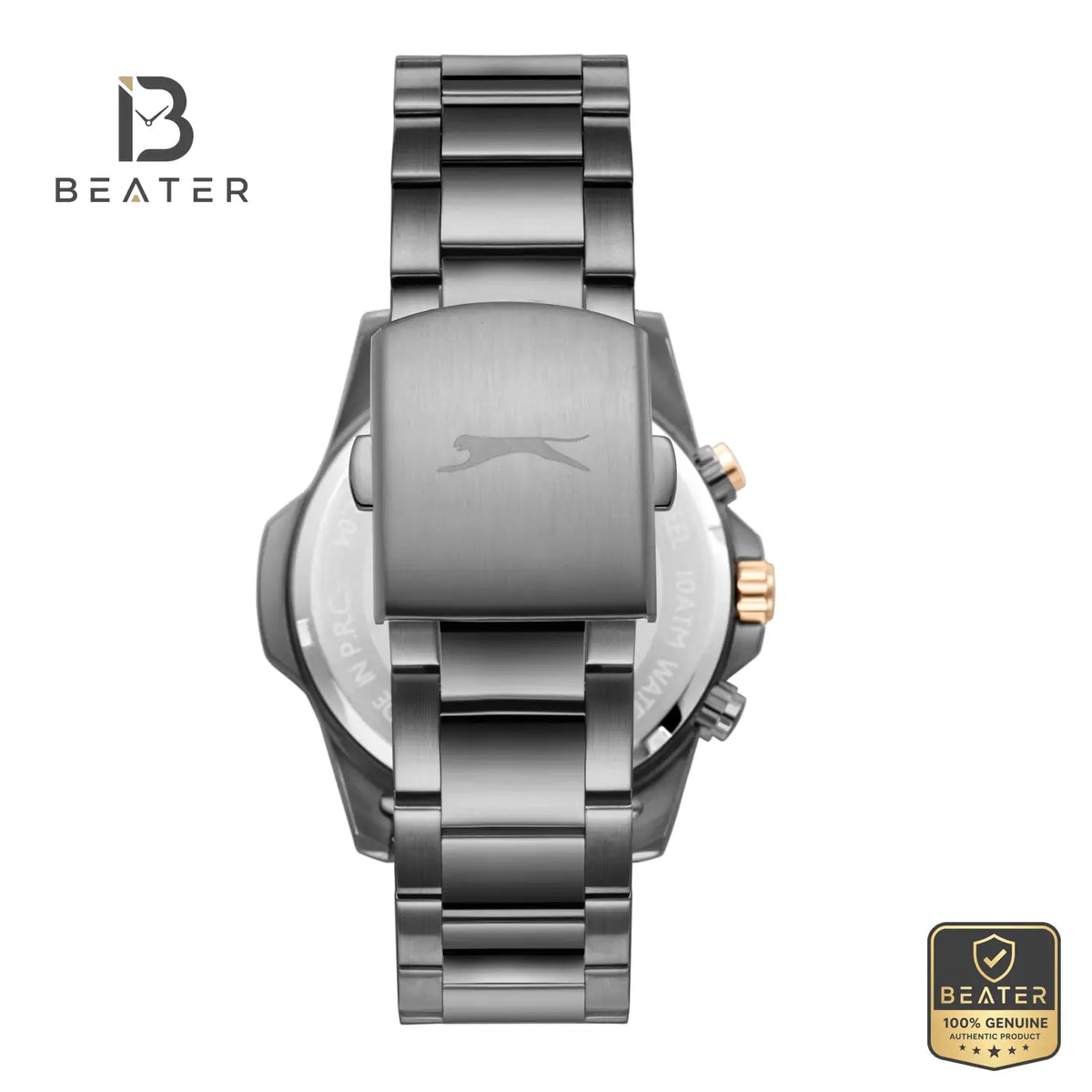 Slazenger SL.9.2456.2.06 Men's Dark Blue Gun Metal Strap Watch - View 4 - Beater
