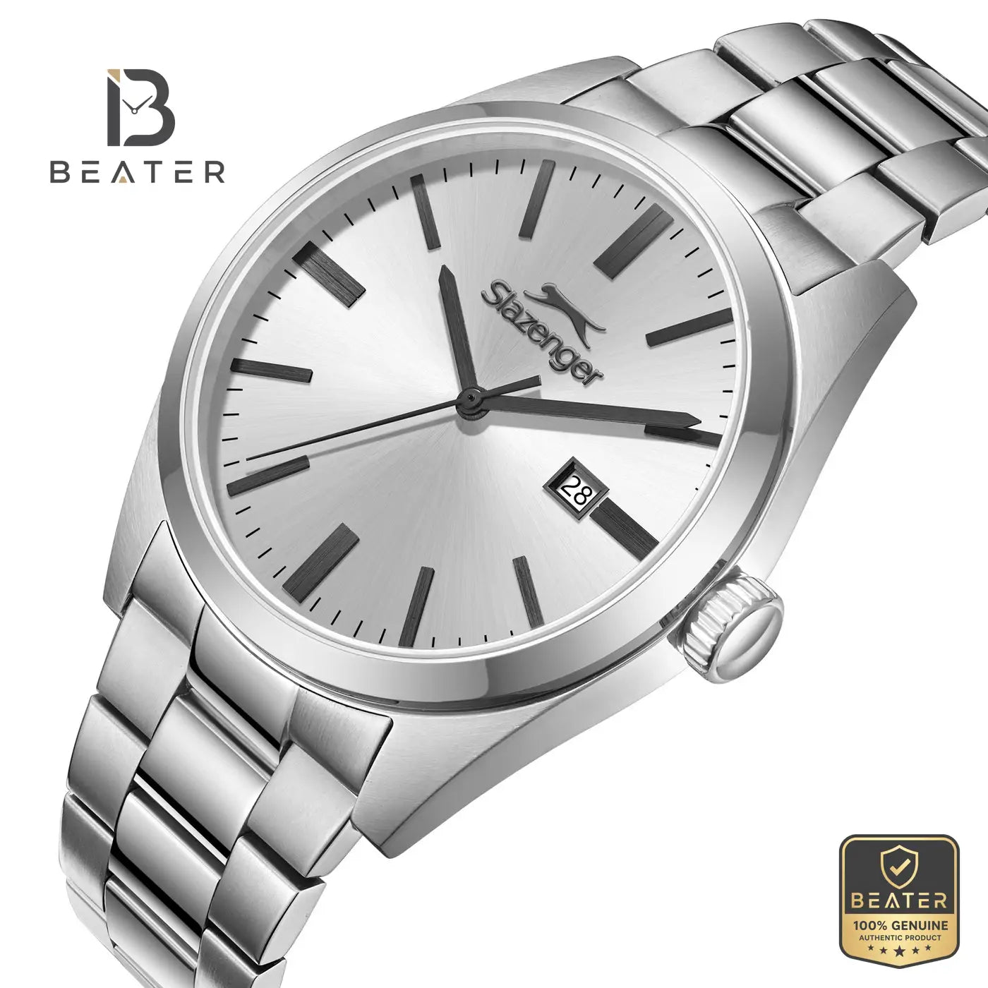 Slazenger SL.9.2477.1.05 Men's Silver Metal Strap Watch Secondary image