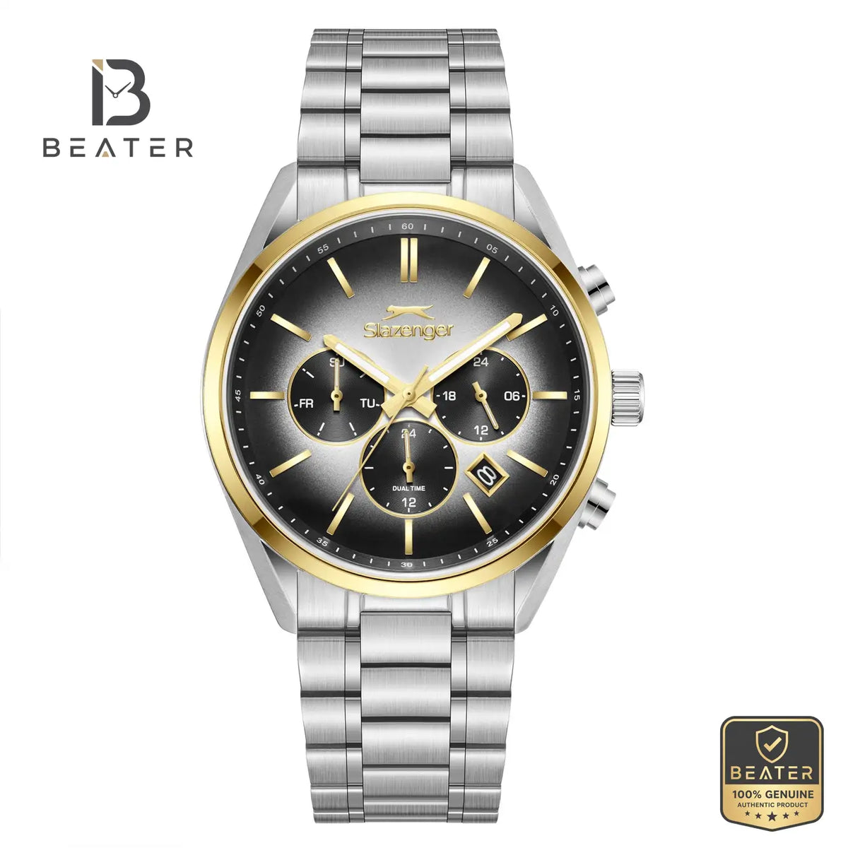Slazenger SL.9.2493.2.05 Men's Silver Metal Strap Watch - Beater